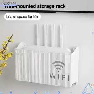 DAYBREAK TV Set-top Organizer Box, Cáp tiết kiệm không gian Sắp xếp Bộ định tuyến Giá lưu trữ, Kệ định tuyến Wifi không dây bằng nhựa treo tường thực tế Trang trí nội thất