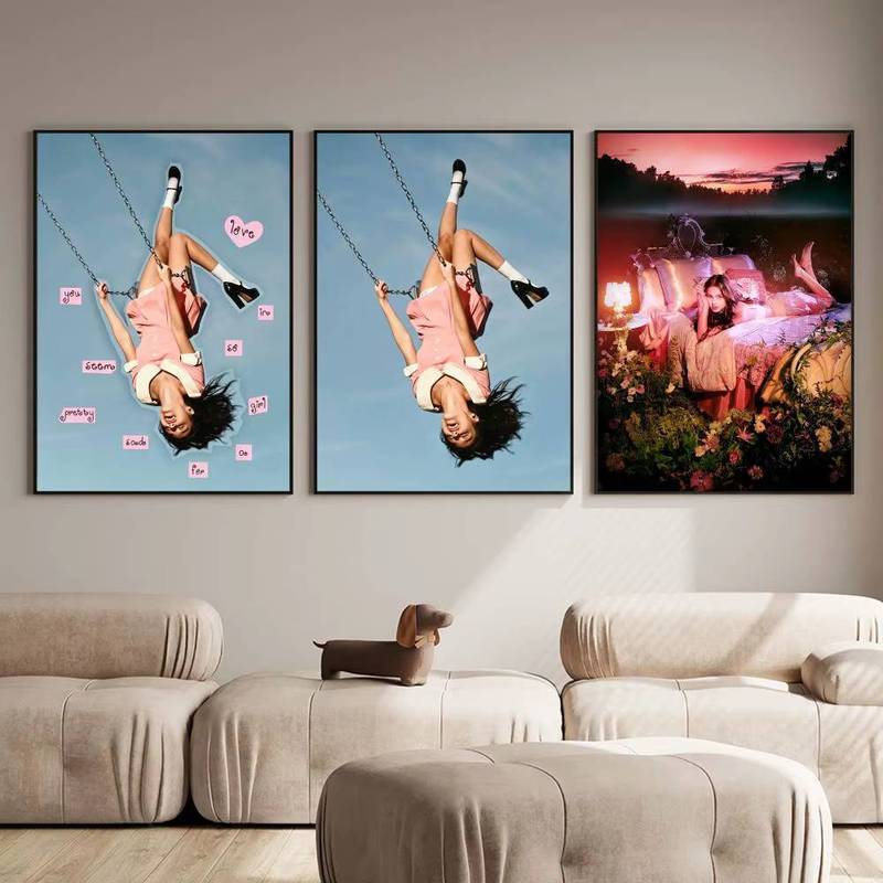 Ca sĩ nổi tiếng O-Olivia Rodrigo Poster Không Khung Tranh Canvas Cho Phòng Khách Bắc Âu Trang Trí Phòng Ngủ