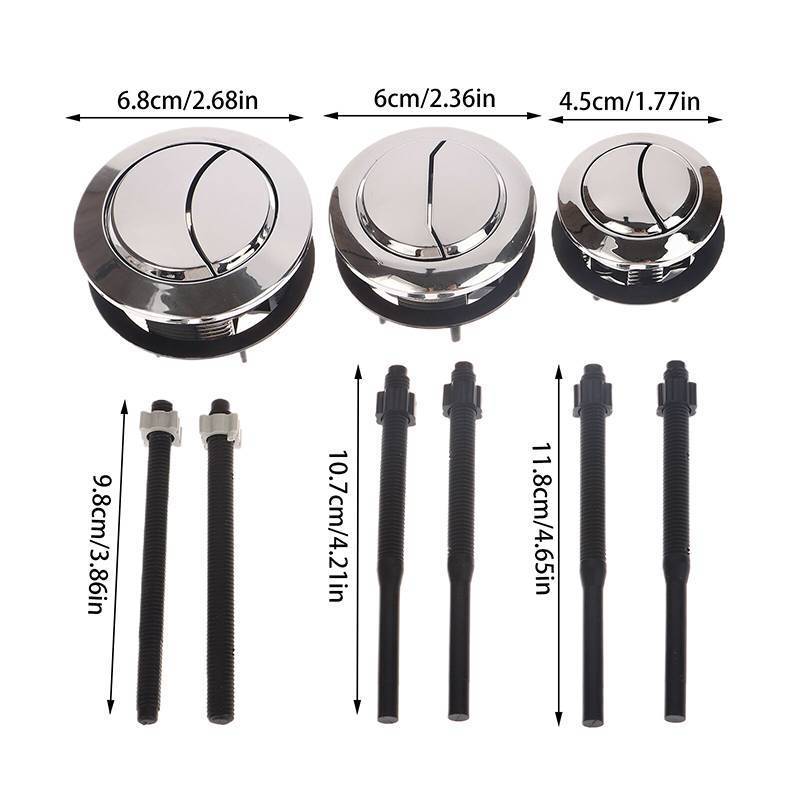 Springevenstar 1Pc Đa Năng Xả Kép Vệ Sinh Bình Nước Nút Tròn Van Xả Nút Nhấn Closestool Thay Thế Nút Nhấn Springevenstar