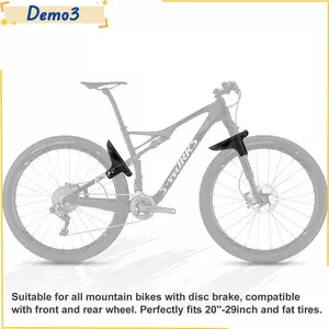 FENDER [DEMO3] Chắn bùn xe đạp leo núi, 2 chiếc bảo vệ bùn MTB có thể điều chỉnh, Bộ chắn bùn phía sau tương thích bằng sợi Carbon