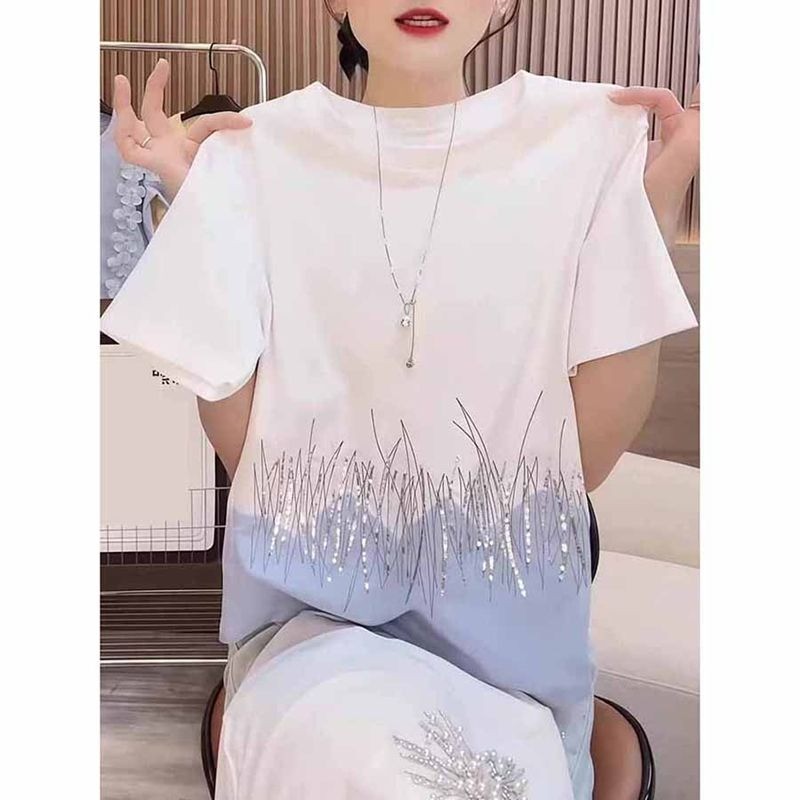 Áo thun ngắn tay dáng rộng mùa hè phiên bản Hàn Quốc mới thời trang áo thường ngày dành cho nữ