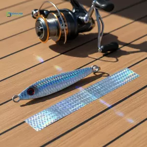 4X50CM DIY Cân cá ba chiều Chuyển lá Đề can Laser phản quang Phim thủ công để thiết kế móng tay Biểu tượng ô tô Thủ công mới