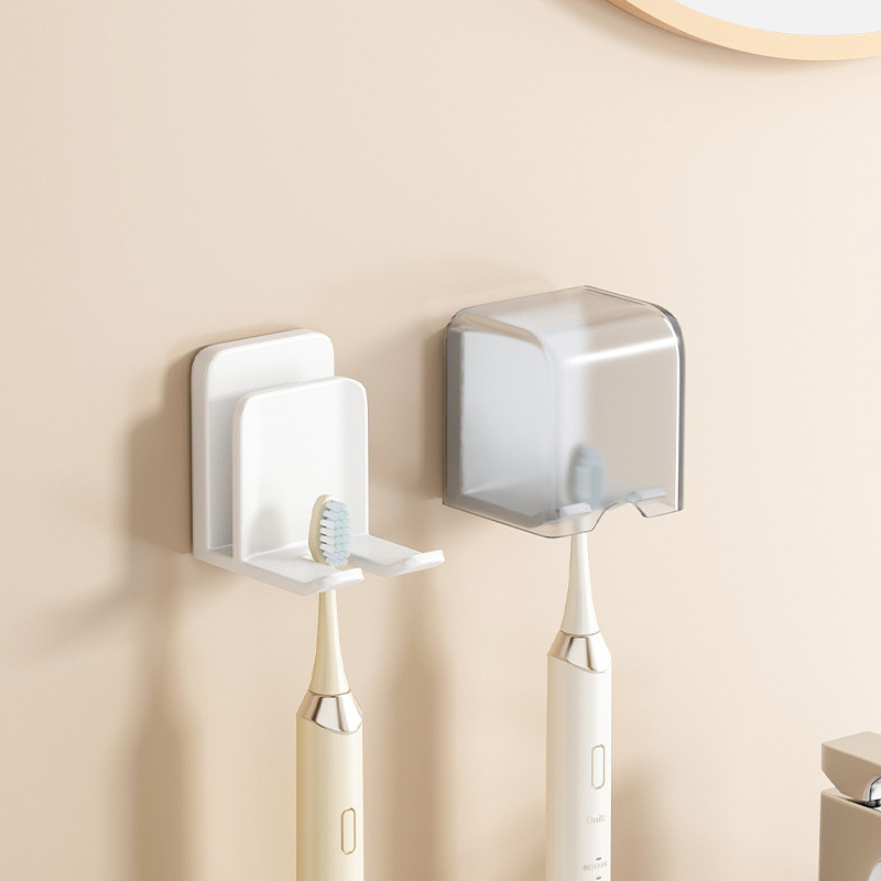 Bộ lưu trữ bàn chải đánh răng và cốc nước súc miệng treo tường, không cần khoan. Hỗ trợ bàn chải đánh răng thông thường và bàn chải đánh răng điện.