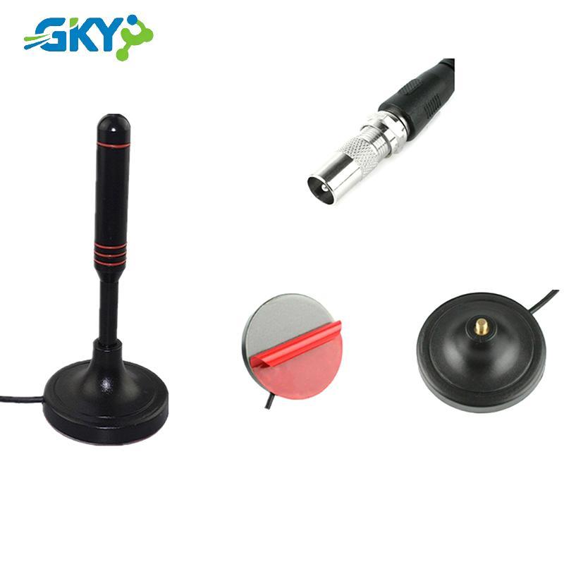 GKY Truyền Hình Kỹ Thuật Số Ăng Ten Tín Hiệu Thu Khuếch Đại Cáp Coax HDTV Ăng Ten DVB-T DVB-T2 DAB Adapter Ăng Ten Trong Nhà GKY