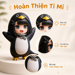 Mô hình chim cánh cụt nhỏ – Người quản trị chim cánh cụt, siêu dễ thương – Trang trí bàn học, bàn làm việc