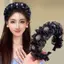 LUImo Hàn Quốc Kim Cương Giả Nơ Tóc Vòng Tính Khí Ngọt Rộng Viền Thời Trang Đa Năng Phụ Kiện Tóc Cho Bé Gái Quà Tặng SBS
