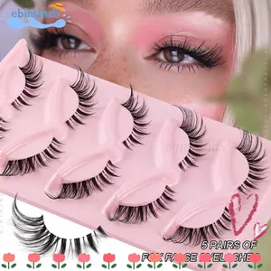 EBINLANDS Lông Mi Giả Handmade Nữ Làm Đẹp Đáng Yêu Khối Lượng Mắt