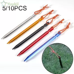YUUKII 5 / 10 Chiếc 18cm Lều Chốt Cọc Siêu Nhẹ Hợp Kim Nhôm Đỏ Cắm Trại Đi Bộ Đường Dài