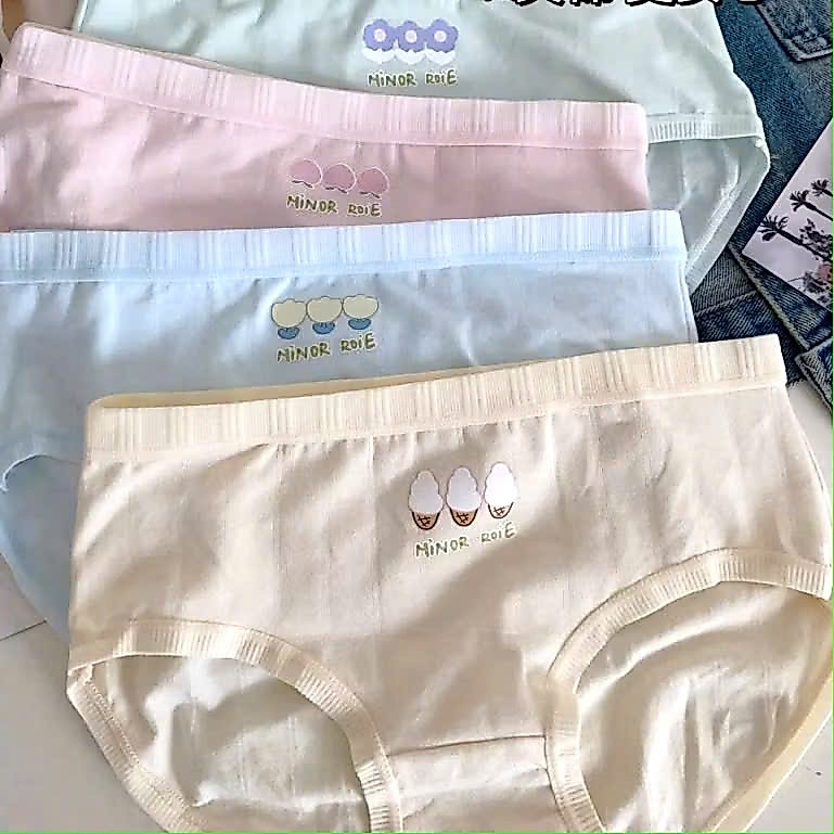 Sét 5 10 quần lót cotton QK3, Quần lót họa tiết chất cotton kháng khuẩn