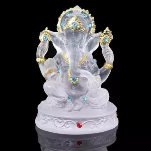 Luckyew Ganesh Hindu Voi Thần Thành Công Tượng Nhựa Trong Suốt Hình Trang Trí TQ