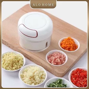 Máy Xay Mini Cầm Tay ALO HOME Dụng Cụ Băm Tỏi Ớt Xay Thịt Rau Củ Nhỏ Gọn Tiện Lợi
