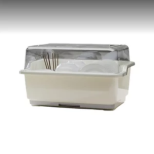 Giá để bát đĩa có nắp và thoát nước
