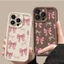 Dành Cho Honor 400 200 500 600 Smart 90 Pro Lite X8D X6D X8 X5C Plus Play 10 4G 5G Dễ Thương Nơ Màu Hồng Silicon Thiết Kế Mới Vỏ Điện Thoại Chống Sốc Mềm