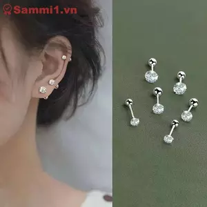 Kẹp tai xoắn ốc ZK Zircon dành cho nữ - Quà tặng trang sức cơ thể sụn & xương VN