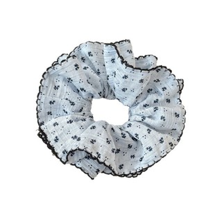 Yoing / Đơn Giản Nhỏ Tươi Hoa Chấm Bi Vuông Khăn Scrunchy Tóc Vòng Phụ Kiện Tóc