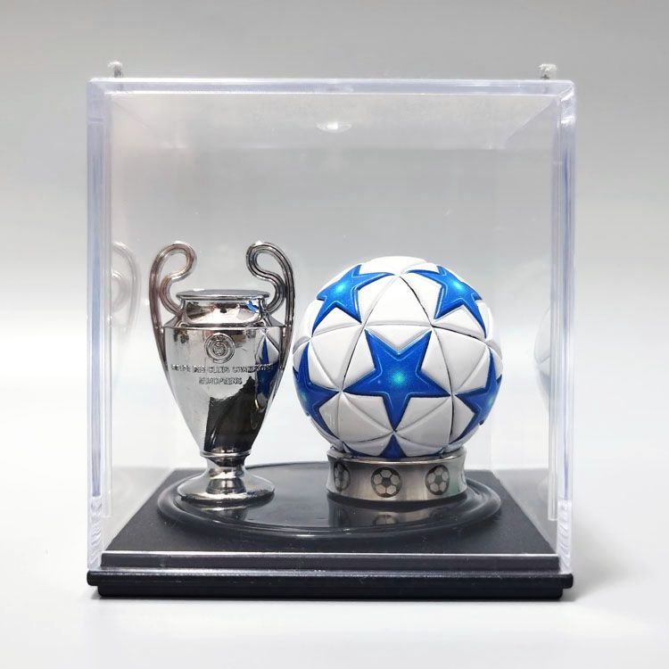 Premier Cup Bóng Đá Vàng Khởi Động Cúp Hộp Hiển Thị Quạt Bóng Đá Sinh Nhật Máy Tính Để Bàn Đội Bóng Đá Câu Lạc Bộ Logo Ký Bàn Trang Trí