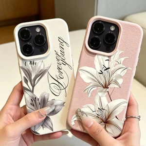 Thanh Lịch Vintage Lily Hoa Dành Cho Motorola Moto Edge 70 50 Neo Pro 50 60 Fusion Stylus G84 G05 G15 G34 G75 G85 G54 G35 Vỏ Điện Thoại Di Động Họa Tiết Lichee Thời Trang Silicon