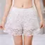 Quần short an toàn ren PYCOU, Quần short ren rỗng khâu ren hoa, Công chúa thời trang Chân thẳng dáng rộng vừa vặn Quần ngắn ống rộng trang phục kỳ nghỉ