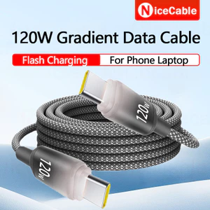 Cáp Dữ Liệu Chuyển Đổi 120W Sạc Siêu Flash Nylon Dệt Loại C Sang Loại C Sạc Điện Thoại Cáp Dữ Liệu Cho Điện Thoại Máy Tính Bảng Laptop