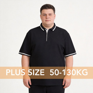 Plus Size 8XL 7XL Nam Công Sở Mùa Hè Áo Polo Màu Trơn Thoáng Khí
