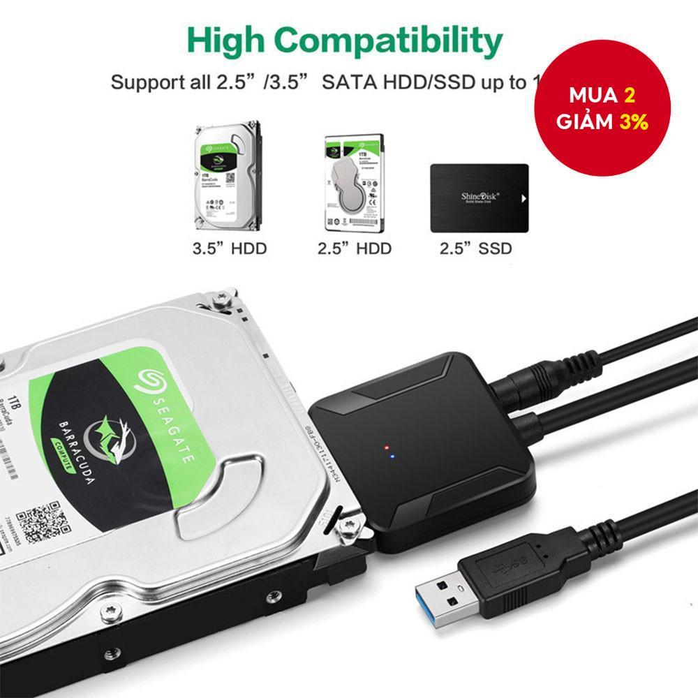 Cáp Chuyển Đổi SATA Sang USB 3.0 Cho 3.5 / 2.5 Inch SSD HDD Ổ Cứng Đĩa Chuyển Đổi Hỗ Trợ UASP 12V US EU UK AU Dự Phòng Nâng Cấp Năm Mới