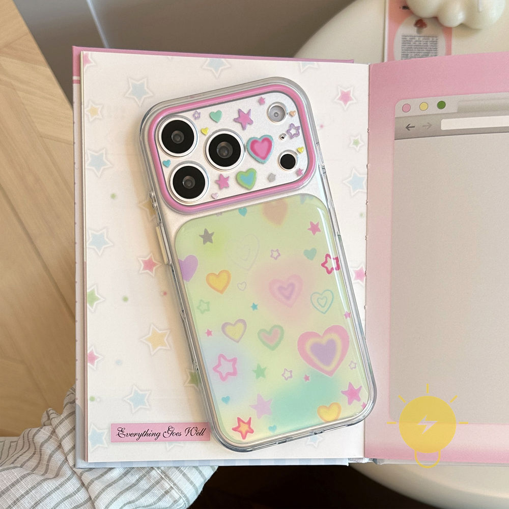 Phone Case For iPhone 17 Pro Max 16 15 14 TPU Transparent Aesthetic Korean Cute