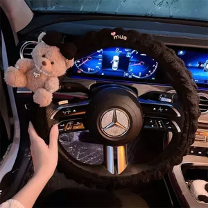 Mát mẻ Mùa Hè Hoạt Hình Nữ Hút Mồ Hôi Thoáng Khí Bốn Mùa Đa Năng Dễ Thương Phong Cách Mới Băng Lụa Vô Lăng Bao Tay Lái Bao 26.3.22