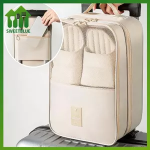 SWEET Túi Đựng Giày Thể Thao Di Động Giữ 3 Đôi Giày Chống Thấm Nước Chống Bụi Dây Kéo Túi Giày Nhiều Lớp n