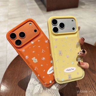 Ốp Điện Thoại Cao Cấp Kết Cấu Da Dày Nơ Hoa Thỏ Thích Hợp Cho iPhone 14promax 15promax 14 15 plus 16 17 pro max 16pro 13promax 11 12 promax Vỏ Bảo Vệ Chống Sốc