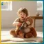 BVY Mama Punch Monkey Đồ chơi nhồi bông sang trọng Hoạt hình mềm Búp bê động vật Trẻ em Quà tặng yêu thích Trang trí phòng ngủ.