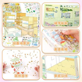 Nghệ Thuật Xanh 160.0 Cảnh Quan Thu Nhỏ 3D Ba Chiều Sổ Tay Tự Làm Giải Nén