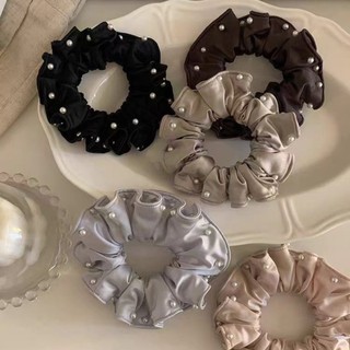 Hululu / Bong Bóng Muối Biển ~ Ngọc Trai Bốn Lớp Gạc Scrunchy Tóc Nữ Cao Cấp Phụ Kiện Tóc Băng Đô