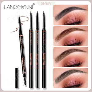 YW Bút chì kẻ mày hai đầu xoay mỏng 1,5mm chống thấm nước chống mồ hôi với bàn chải lông mày Dễ dàng tô màu C
