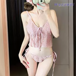 WANYEDI 3 Bộ Bikini Nữ, Bộ Đồ Bơi Nữ Ngọt Ngào Mặt Trước Dây Buộc, Thời Trang Thoải Mái Gợi Cảm Với Áo Ngực Bộ Bikini Tiệc Bể Bơi