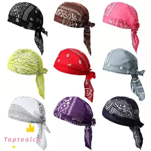 TOPTOOLCX Turban Hồi giáo, Mũ cướp biển khô nhanh bằng vải Cotton, Mũ rụng tóc có thể điều chỉnh thể thao ngoài trời