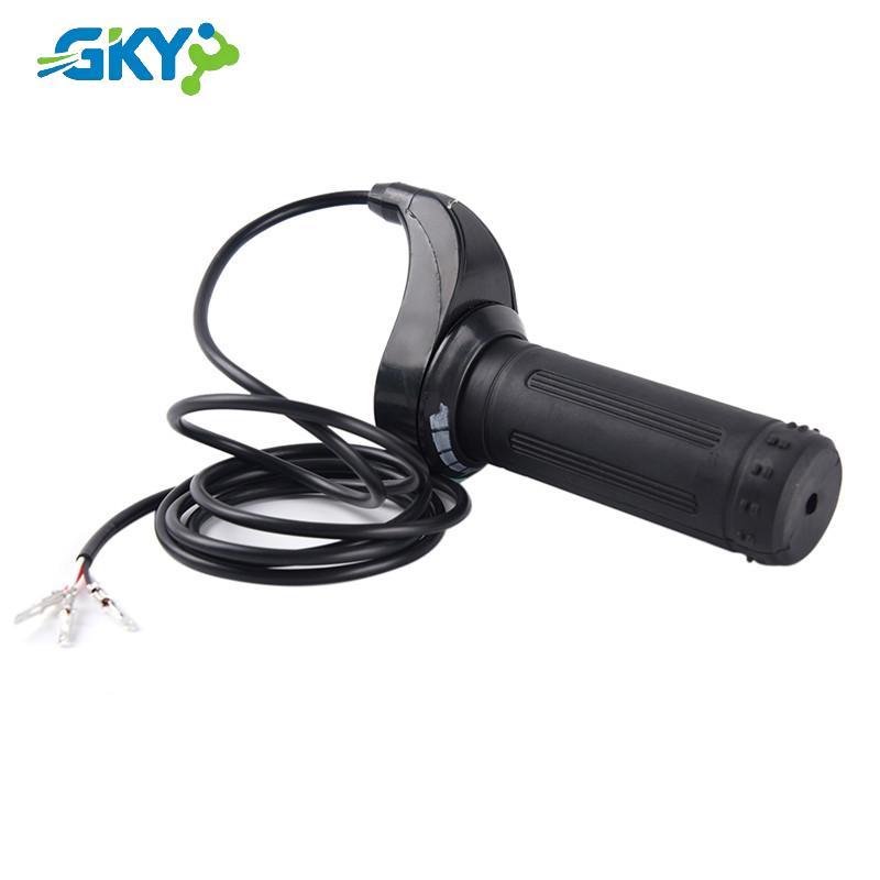 GKY 24V 36V 48V 3 Dây Xoắn Tay Ga Cho Xe Đạp Xe Tay Ga Electrirc 7 / 8 "Tay Cầm GKY