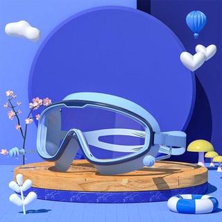 [SIÊU RẺ] Kính bơi gọng lớn chống nước chống sương mù silicon có nút tai cho trẻ em người lớn
