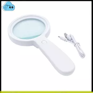 Kính lúp cầm tay có thể sạc lại với 12 đèn LED Kính lúp lớn dành cho người cao tuổi đọc sách