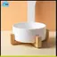 Bát đựng thú cưng bằng gỗ Deluxe Bát nhỏ màu trắng cho thú cưng Bát nước cho mèo & Bát đựng thức ăn