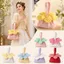 Túi đeo chéo hoa CQCJ, Túi xách Mini chấm bi hình hoa Tulip, Túi đeo vai hoa nhẹ đa năng thời trang đơn giản Túi Tote đi lại