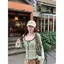 Xuân Hè Phong cách mới Phong cách Hàn Quốc Thời trang Pure Desire Girl BM Style Làm trắng da giảm tuổi đi kèm với áo Vest đệm ngực + Áo có họa tiết