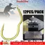 DUSKGLOW 12 Cái / gói Móc câu lật tự động, Móc câu cá vàng thép gai sắc bén chống trượt, Dụng cụ câu cá bằng thép Carbon cao