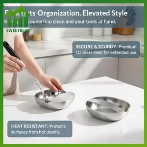 SWEET Thép không gỉ Ladle Ra Tự đứng Ổn định Thìa rời Còn lại Chống rỉ sét Đế ổn định Nhà bếp Dụng cụ nấu ăn n