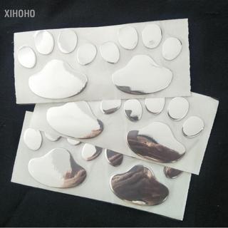 xihoho 2 Cái Iversal PVC Dấu Chân Chó Xe Nhãn Dán Bộ Phụ Kiện Bên Ngoài Đáng Yêu Để Dễ Dàng Áp Dụng Decal Trang Trí (Vàng)