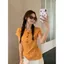 Áo thun ngắn tay phong cách Hàn Quốc phong cách nhẹ nhàng dành cho nữ Siêu Hot Loose Slimer Look Top