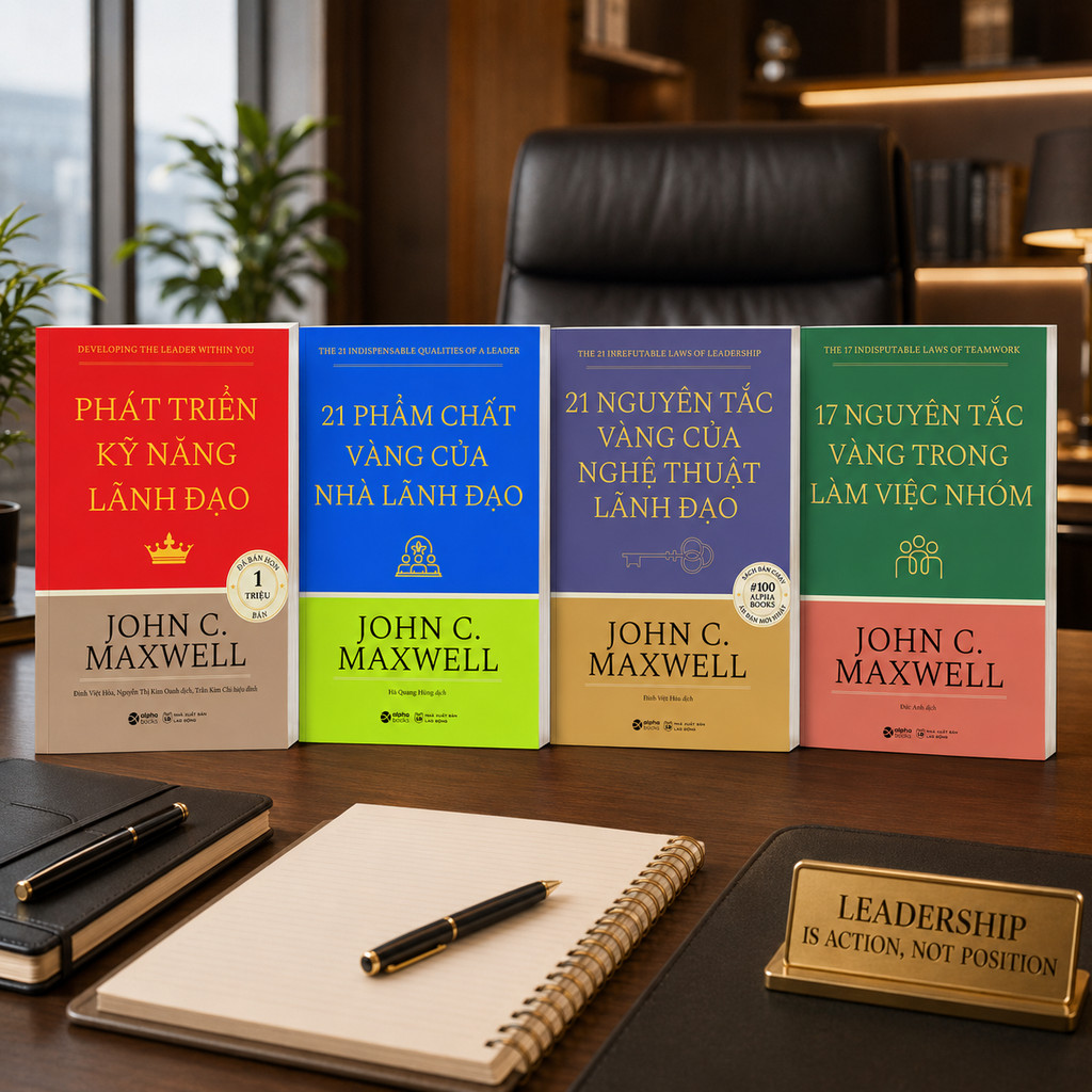 Combo 4 cuốn sách Về Các Nguyên Tắc, Kỹ Năng Và Phẩm Chất Lãnh Đạo - John C.Maxwell (Alpha Books)