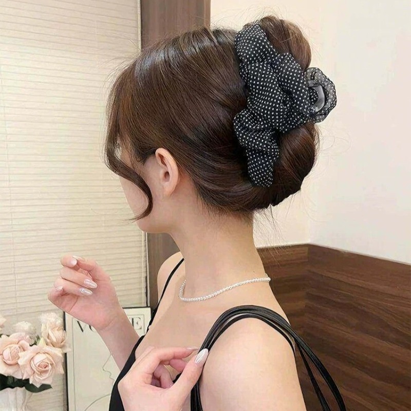 Kẹp tóc voan lớn Hàn Quốc Kẹp tóc đơn giản kiểu Pháp