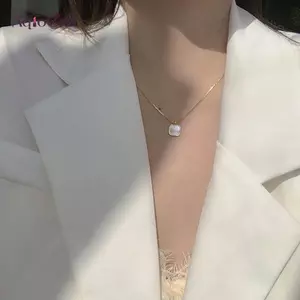 AqToCna Mặt Dây Chuyền Nelace Nữ Thời Trang Đơn Giản Sáng Bóng Xương Đòn Dây Chuyền Trang Sức Cưới Tiệc AqToCna