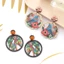 Phong Cách Bohemian Cây Dừa Hoa Chim Bông Tai Rỗng Cho Nữ