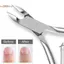 TRTR Nail Cuticle Nipper Thép không gỉ 2in1 Kéo để loại bỏ da chết chính xác Dụng cụ thẩm mỹ viện tại nhà chuyên nghiệp VN